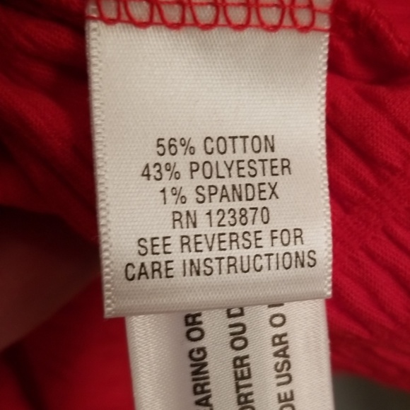 Breckenridge Woman Red 3/4 Length Sleeve Top in 2X - Picture 5 of 8